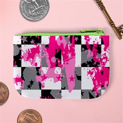 Pink Star Splatter Mini Coin Purse from ArtsNow.com Back