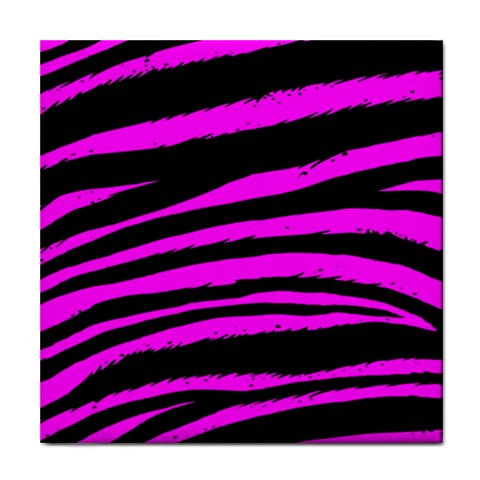 Pink Zebra Tile Coaster from ArtsNow.com Front