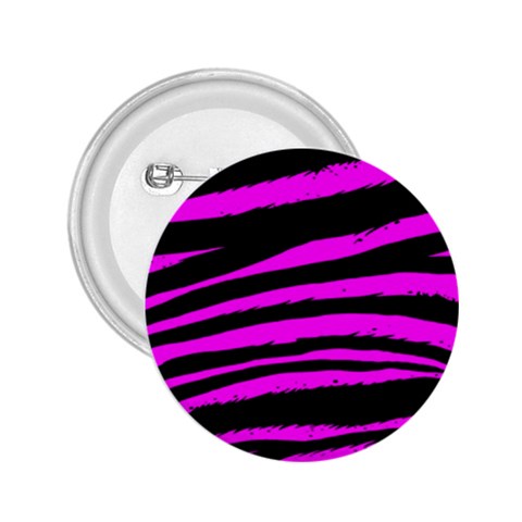 Pink Zebra 2.25  Button from ArtsNow.com Front