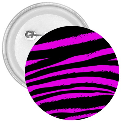 Pink Zebra 3  Button from ArtsNow.com Front