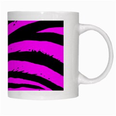 Pink Zebra White Mug from ArtsNow.com Right