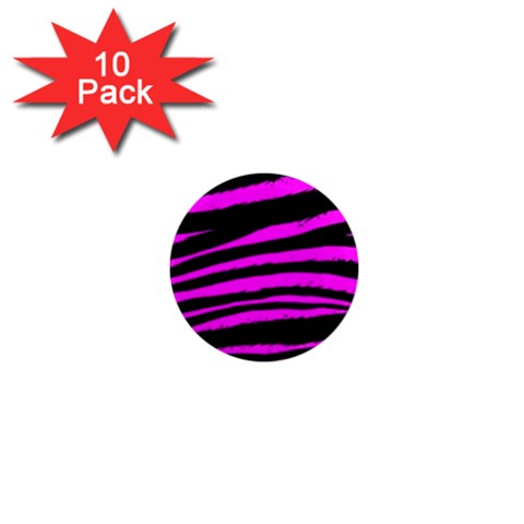 Pink Zebra 1  Mini Magnet (10 pack)  from ArtsNow.com Front