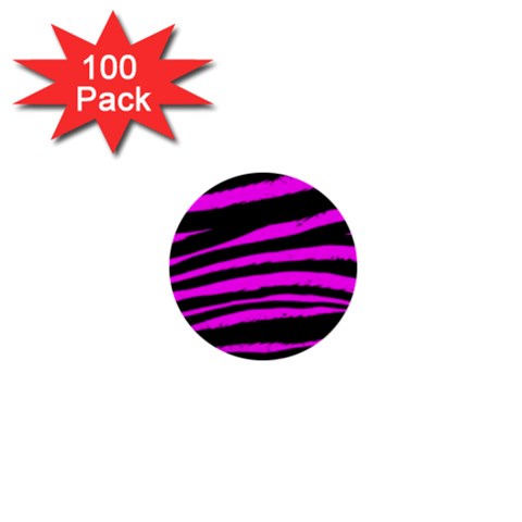 Pink Zebra 1  Mini Button (100 pack)  from ArtsNow.com Front