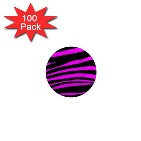 Pink Zebra 1  Mini Magnet (100 pack)  from ArtsNow.com Front