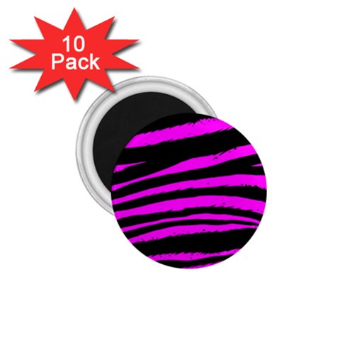 Pink Zebra 1.75  Magnet (10 pack)  from ArtsNow.com Front