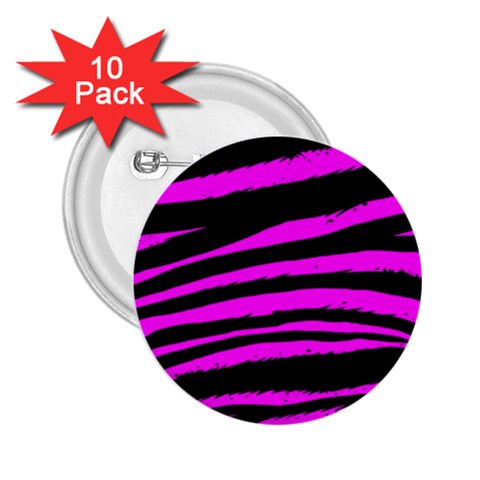 Pink Zebra 2.25  Button (10 pack) from ArtsNow.com Front