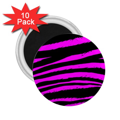 Pink Zebra 2.25  Magnet (10 pack) from ArtsNow.com Front