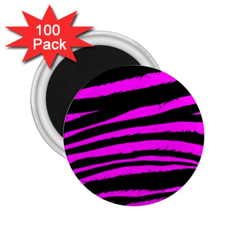 Pink Zebra 2.25  Magnet (100 pack)  from ArtsNow.com Front