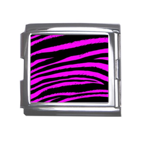 Pink Zebra Mega Link Italian Charm (18mm) from ArtsNow.com Front