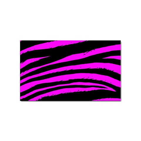 Pink Zebra Sticker (Rectangular) from ArtsNow.com Front