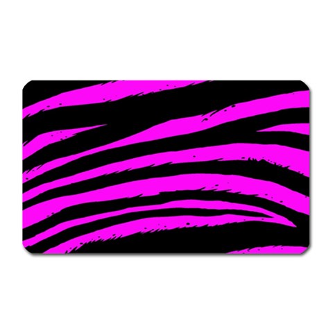 Pink Zebra Magnet (Rectangular) from ArtsNow.com Front