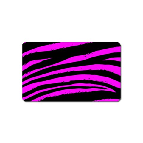 Pink Zebra Magnet (Name Card) from ArtsNow.com Front