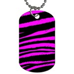 Pink Zebra Dog Tag (One Side)