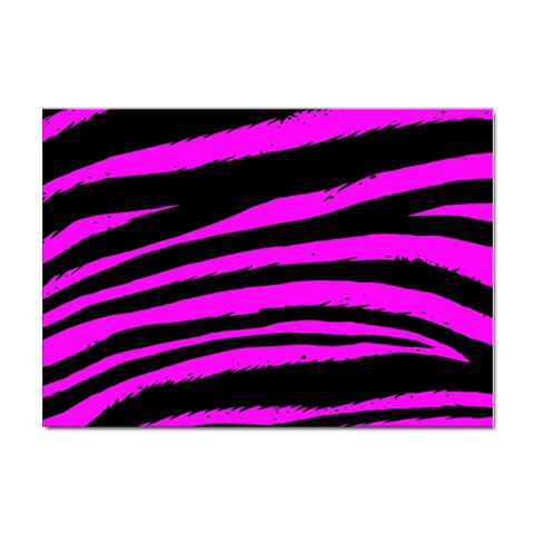 Pink Zebra Sticker A4 (10 pack) from ArtsNow.com Front