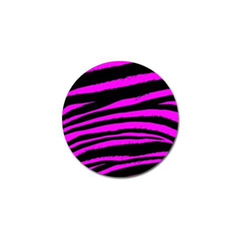 Pink Zebra Golf Ball Marker from ArtsNow.com Front