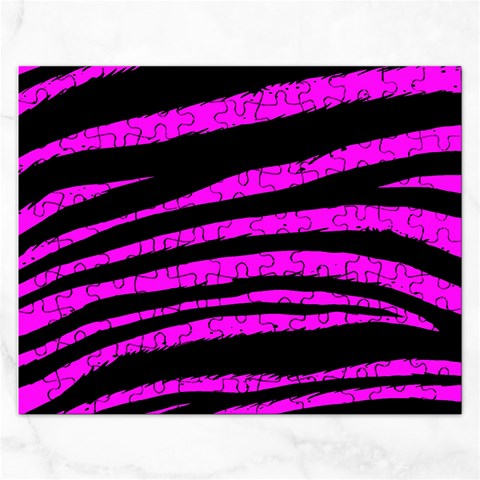 Pink Zebra Jigsaw Puzzle (Rectangular) from ArtsNow.com Front