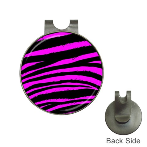 Pink Zebra Golf Ball Marker Hat Clip from ArtsNow.com Front