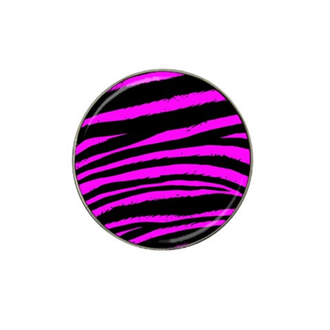 Pink Zebra Hat Clip Ball Marker from ArtsNow.com Front