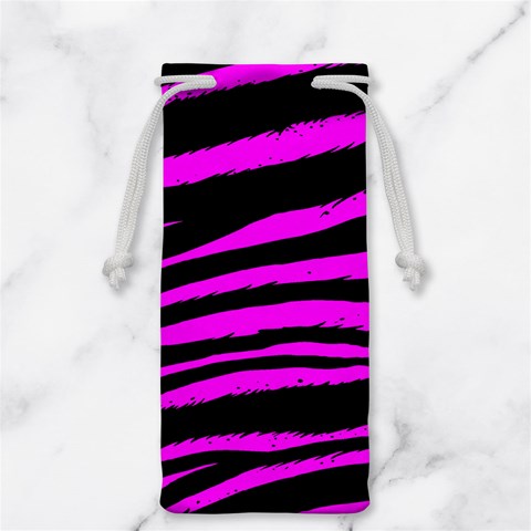 Pink Zebra Jewelry Bag from ArtsNow.com Front