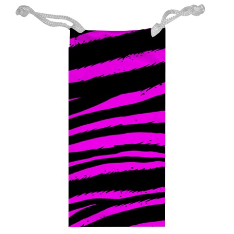 Pink Zebra Jewelry Bag from ArtsNow.com Back