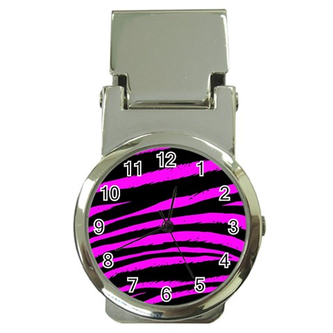 Pink Zebra Money Clip Watch from ArtsNow.com Front