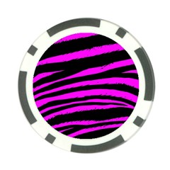 Pink Zebra Poker Chip Card Guard from ArtsNow.com Front