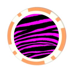 Pink Zebra Poker Chip Card Guard from ArtsNow.com Front