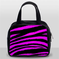 Pink Zebra Classic Handbag (Two Sides) from ArtsNow.com Front