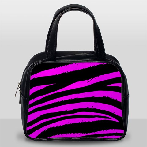 Pink Zebra Classic Handbag (Two Sides) from ArtsNow.com Back