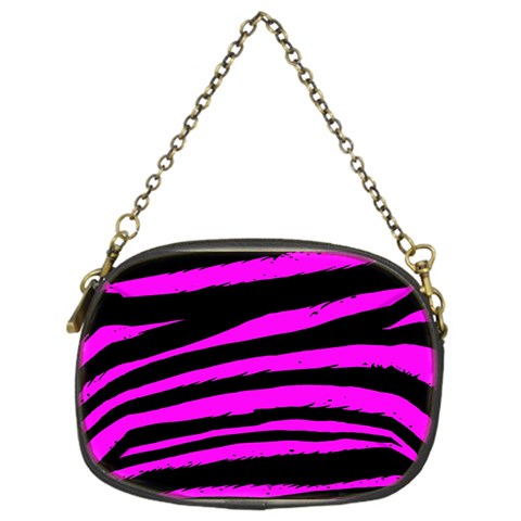 Pink Zebra Chain Purse (One Side) from ArtsNow.com Front