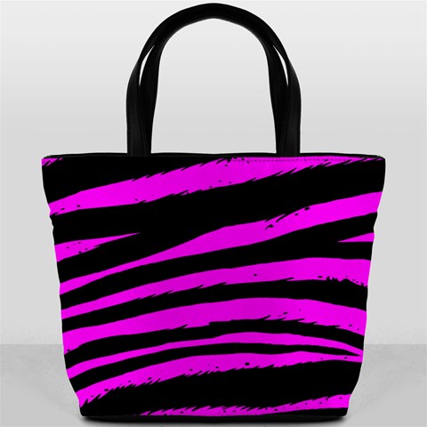 Pink Zebra Bucket Bag from ArtsNow.com Front