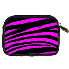 Pink Zebra Digital Camera Leather Case from ArtsNow.com Back