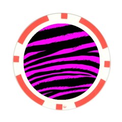 Pink Zebra Poker Chip Card Guard (10 pack) from ArtsNow.com Front