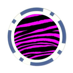 Pink Zebra Poker Chip Card Guard (10 pack) from ArtsNow.com Front