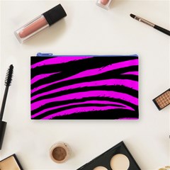 Pink Zebra Cosmetic Bag (Small) from ArtsNow.com Front