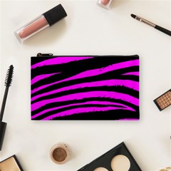 Pink Zebra Cosmetic Bag (Small) from ArtsNow.com Front