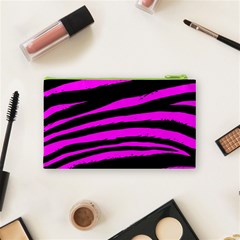 Pink Zebra Cosmetic Bag (Small) from ArtsNow.com Back