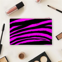 Pink Zebra Cosmetic Bag (Medium) from ArtsNow.com Back