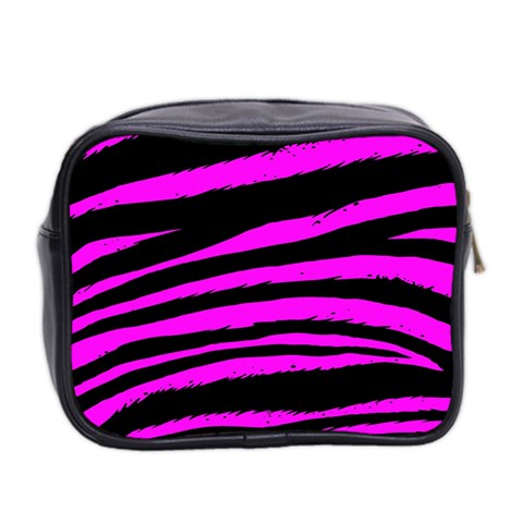 Pink Zebra Mini Toiletries Bag (Two Sides) from ArtsNow.com Back