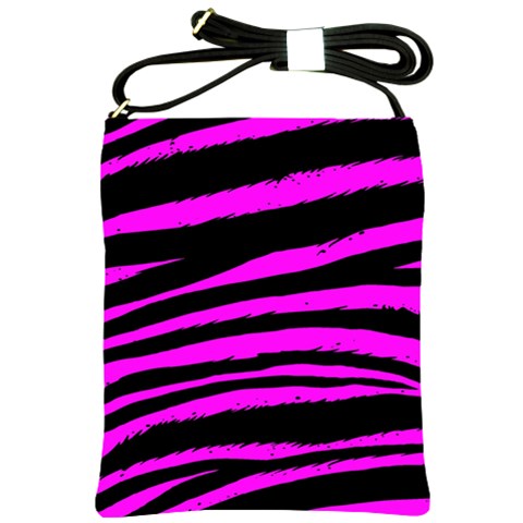 Pink Zebra Shoulder Sling Bag from ArtsNow.com Front