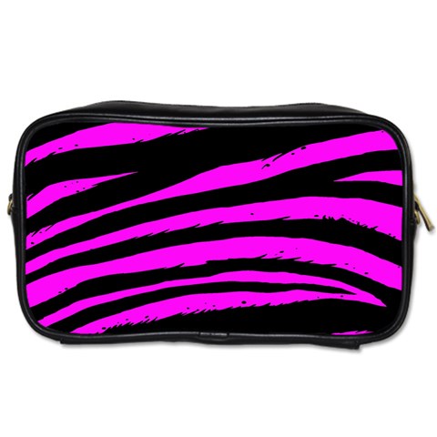 Pink Zebra Toiletries Bag (Two Sides) from ArtsNow.com Front