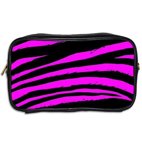 Pink Zebra Toiletries Bag (Two Sides) from ArtsNow.com Back