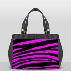 Pink Zebra Oversize Office Handbag (Two Sides) from ArtsNow.com Front