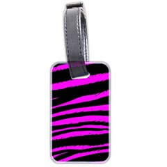 Pink Zebra Luggage Tag (two sides) from ArtsNow.com Front