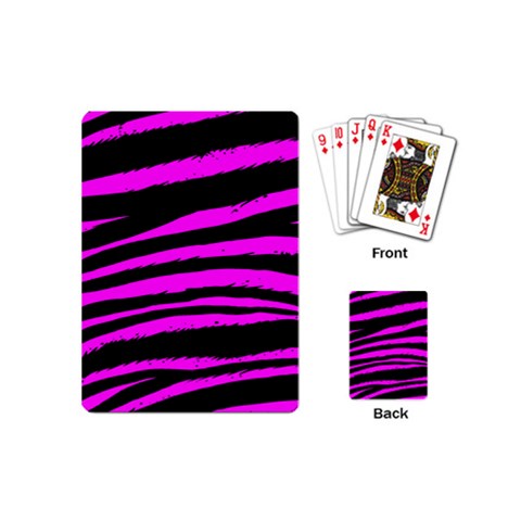 Pink Zebra Playing Cards (Mini) from ArtsNow.com Back