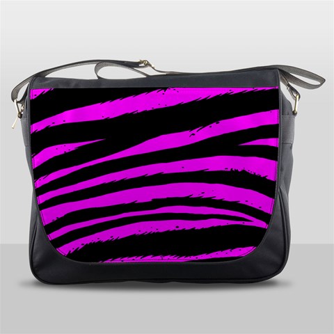 Pink Zebra Messenger Bag from ArtsNow.com Front