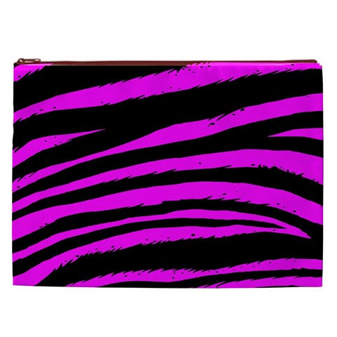 Pink Zebra Cosmetic Bag (XXL) from ArtsNow.com Front