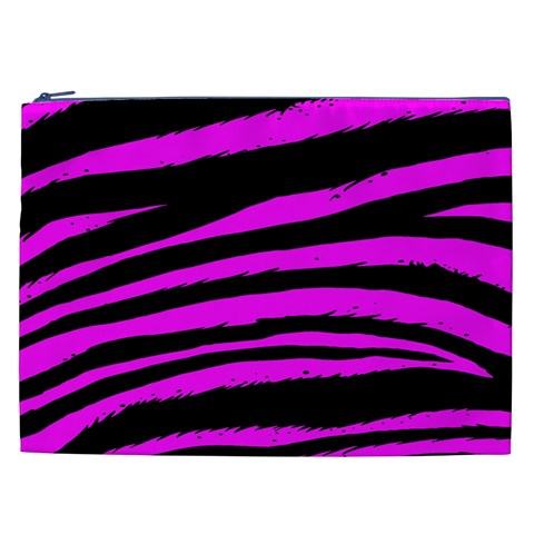 Pink Zebra Cosmetic Bag (XXL) from ArtsNow.com Front