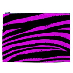 Pink Zebra Cosmetic Bag (XXL) from ArtsNow.com Front