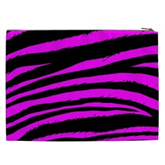 Pink Zebra Cosmetic Bag (XXL) from ArtsNow.com Back